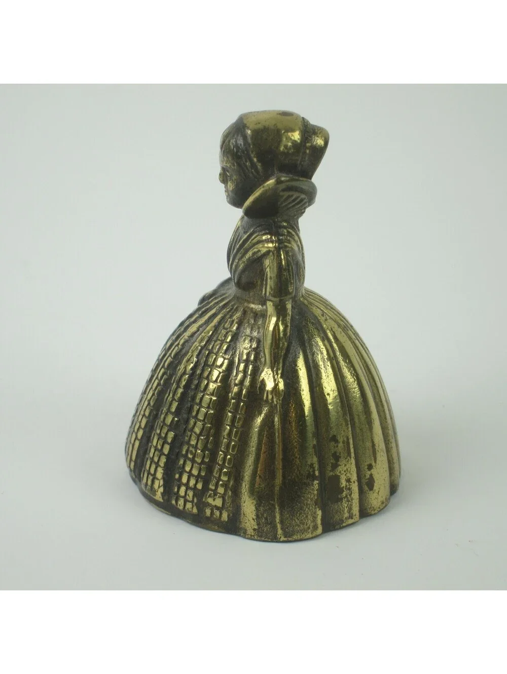 Vintage Brass Bell Crinoline Dress Victorian Lady Tea Table Bell Made in England